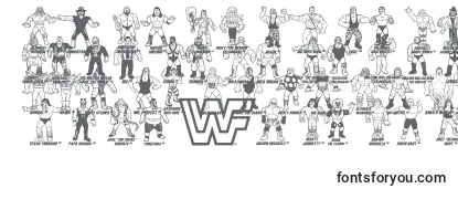 Retro WWF Hasbro Figures-fontti