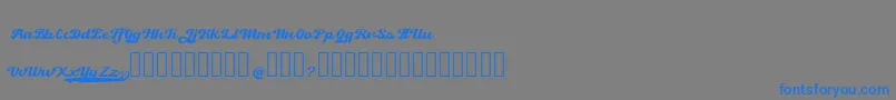 Retrock Font – Blue Fonts on Gray Background