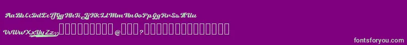 Retrock Font – Green Fonts on Purple Background