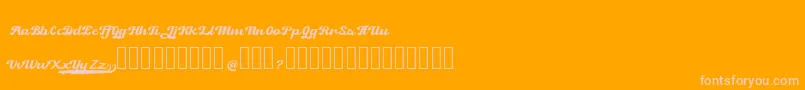 More about Retrock Font Retrock Font – Pink Fonts on Orange Background