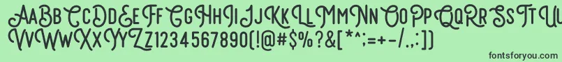 Retrocycles Font – Black Fonts on Green Background