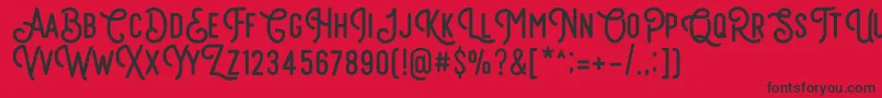 Retrocycles Font – Black Fonts on Red Background