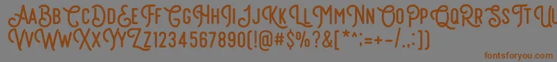 Retrocycles Font – Brown Fonts on Gray Background