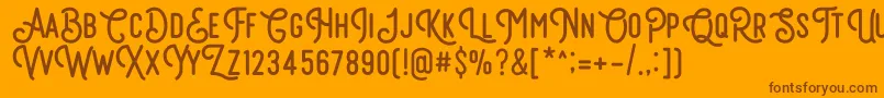 Retrocycles Font – Brown Fonts on Orange Background