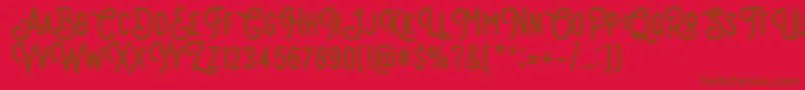 Retrocycles Font – Brown Fonts on Red Background