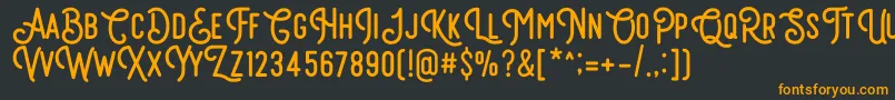 Retrocycles Font – Orange Fonts on Black Background