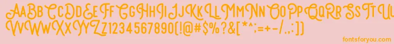 Retrocycles Font – Orange Fonts on Pink Background