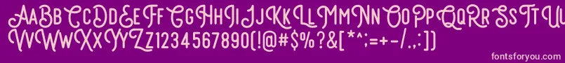 Retrocycles Font – Pink Fonts on Purple Background