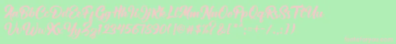 Retrofest Font – Pink Fonts on Green Background