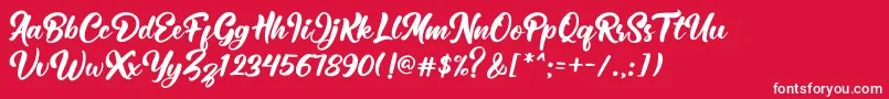 Retrofest Font – White Fonts on Red Background