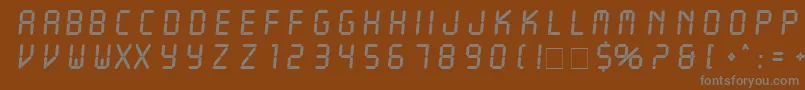 Шрифт LcdItcNormal – серые шрифты на коричневом фоне