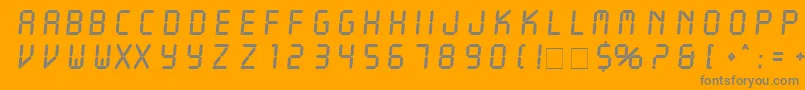 LcdItcNormal Font – Gray Fonts on Orange Background