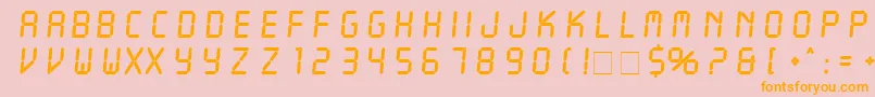 LcdItcNormal Font – Orange Fonts on Pink Background
