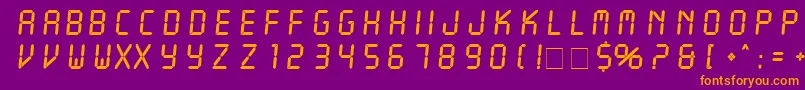 Шрифт LcdItcNormal – оранжевые шрифты на фиолетовом фоне