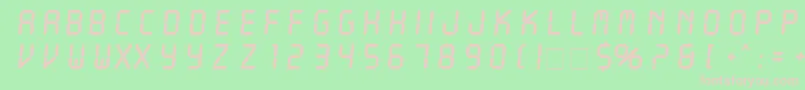 LcdItcNormal Font – Pink Fonts on Green Background