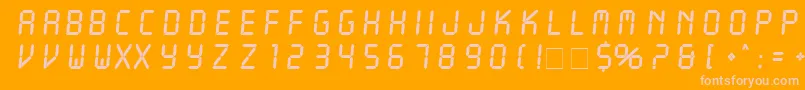LcdItcNormal Font – Pink Fonts on Orange Background
