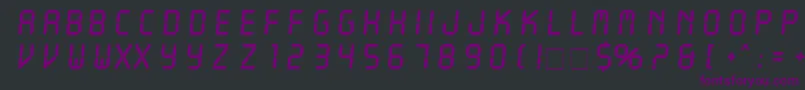 Czcionka LcdItcNormal – fioletowe czcionki na czarnym tle