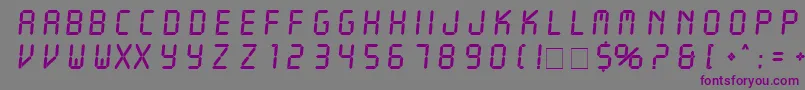 Шрифт LcdItcNormal – фиолетовые шрифты на сером фоне