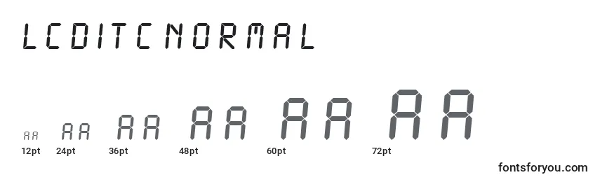 LcdItcNormal Font Sizes