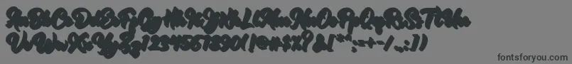 フォントRetrofestShadow – 黒い文字の灰色の背景