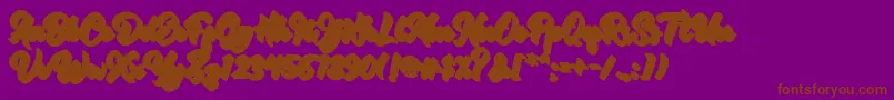 RetrofestShadow Font – Brown Fonts on Purple Background