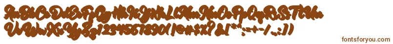 RetrofestShadow-Schriftart – Braune Schriften auf weißem Hintergrund