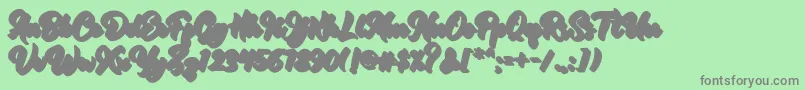 RetrofestShadow Font – Gray Fonts on Green Background