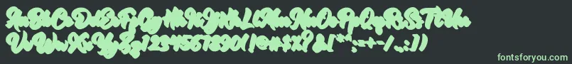 RetrofestShadow Font – Green Fonts on Black Background