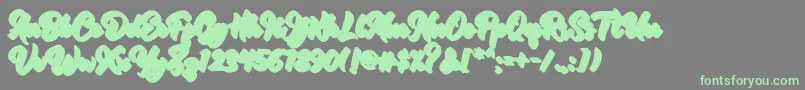 RetrofestShadow Font – Green Fonts on Gray Background