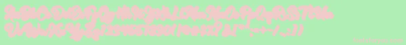 RetrofestShadow Font – Pink Fonts on Green Background