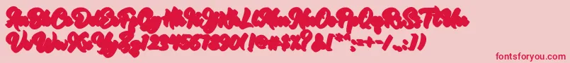 RetrofestShadow Font – Red Fonts on Pink Background