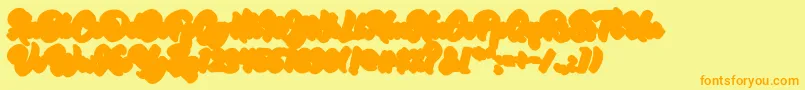 RetrofestShadowExtrude Font – Orange Fonts on Yellow Background