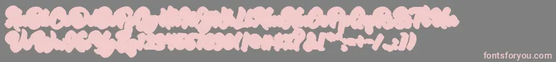 フォントRetrofestShadowExtrude – 灰色の背景にピンクのフォント