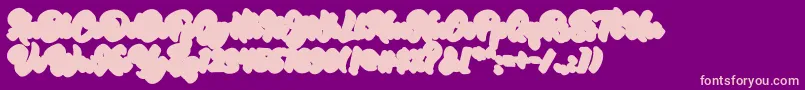 RetrofestShadowExtrude Font – Pink Fonts on Purple Background