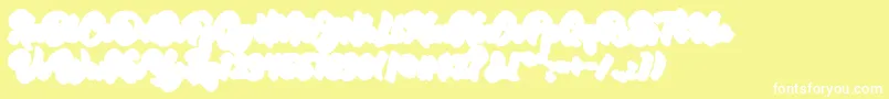 Czcionka RetrofestShadowExtrude – białe czcionki na żółtym tle