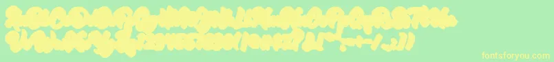 RetrofestShadowExtrude Font – Yellow Fonts on Green Background