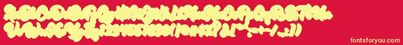 Czcionka RetrofestShadowExtrude – żółte czcionki na czerwonym tle
