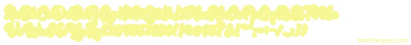 フォントRetrofestShadowExtrude – 白い背景に黄色の文字