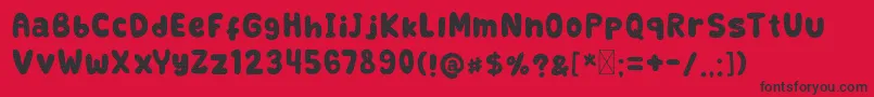 Retrofield DemoTextured Font – Black Fonts on Red Background