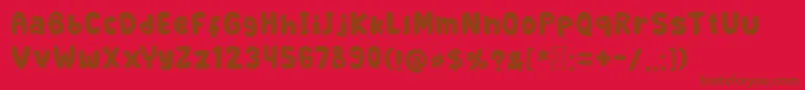 Retrofield DemoTextured-Schriftart – Braune Schriften auf rotem Hintergrund