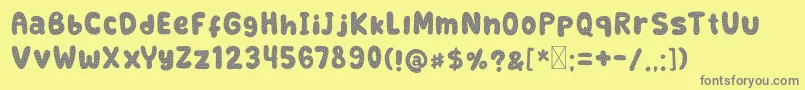 Retrofield DemoTextured Font – Gray Fonts on Yellow Background