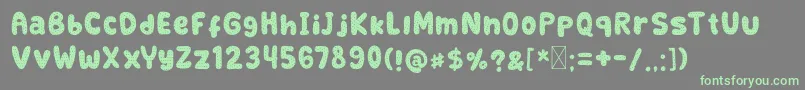 Retrofield DemoTextured Font – Green Fonts on Gray Background