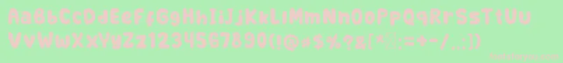 Retrofield DemoTextured Font – Pink Fonts on Green Background