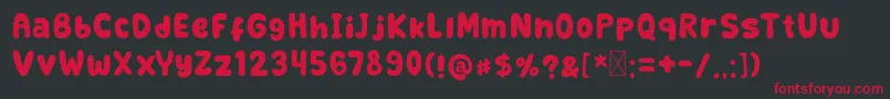 Retrofield DemoTextured Font – Red Fonts on Black Background