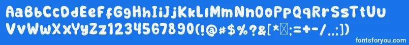 フォントRetrofield DemoTextured – 青い背景に白い文字