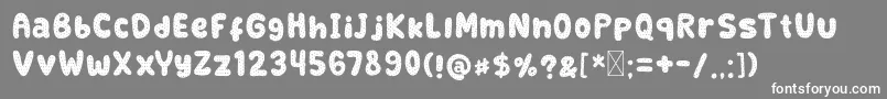 フォントRetrofield DemoTextured – 灰色の背景に白い文字
