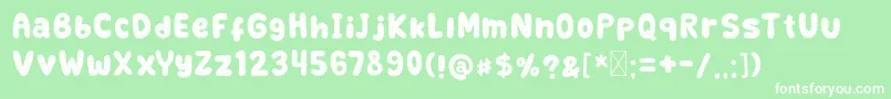 フォントRetrofield DemoTextured – 緑の背景に白い文字
