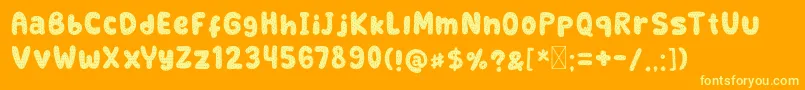 fuente Retrofield DemoTextured – Fuentes Amarillas Sobre Fondo Naranja