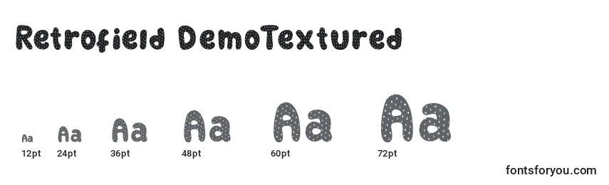Retrofield DemoTextured Font Sizes