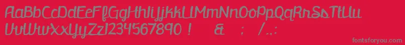 retrofitted Font – Gray Fonts on Red Background